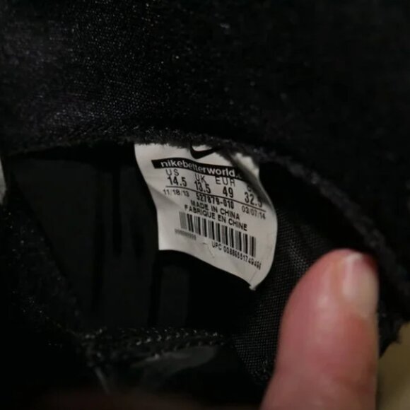 Nike Vapor Football Turf Shoes Cleats Men's Size 14.5 Black Silver 527879-010 - Picture 9 of 11